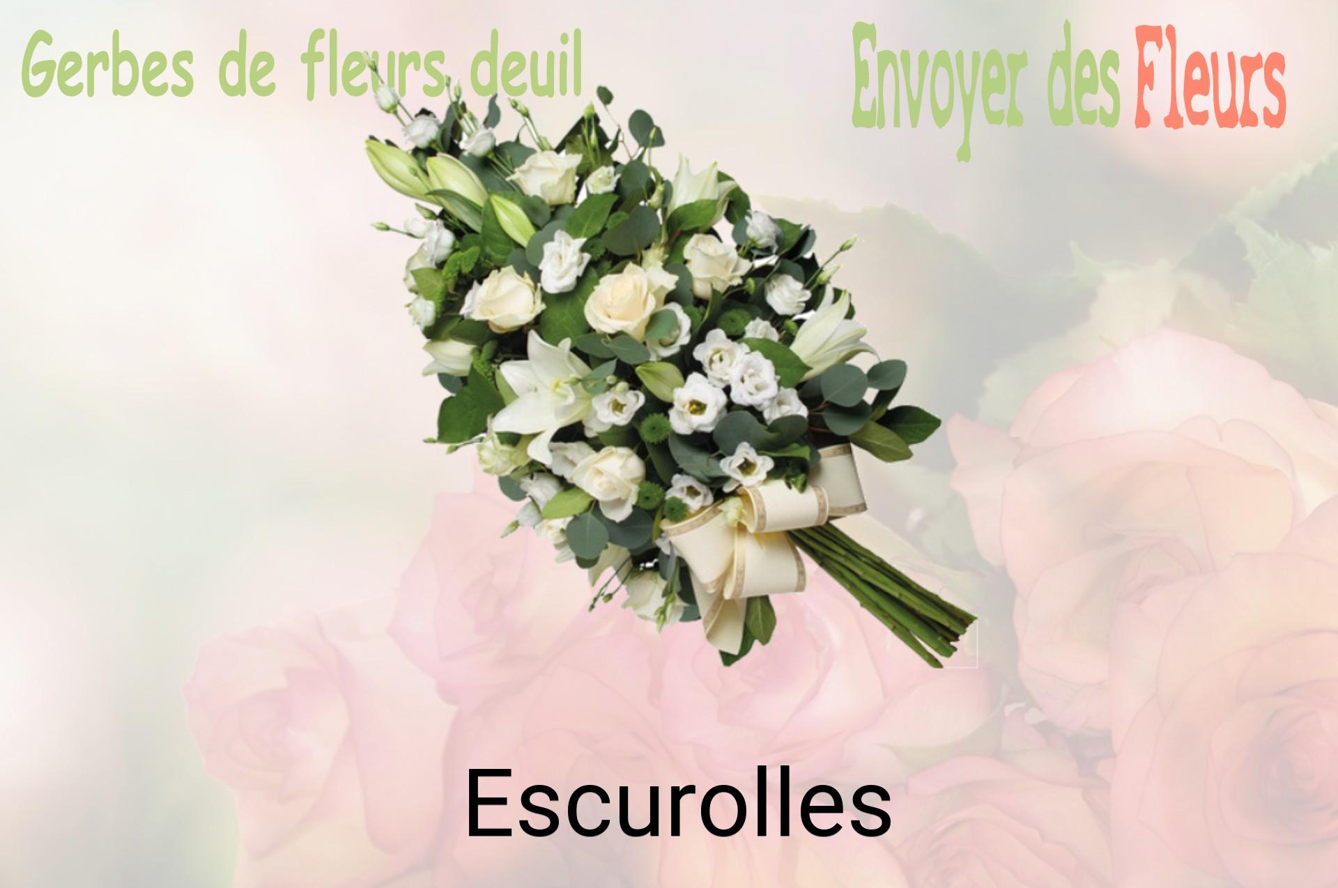 Gerbe de fleurs de deuil livrée à Escurolles
